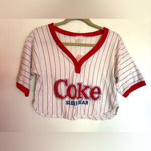 Coca Cola cropped Sleep tee